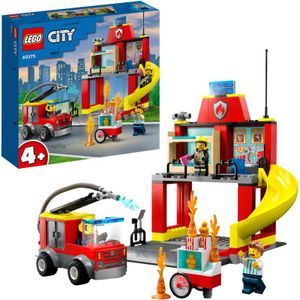 City - Brandweerkazerne en Brandweerwagen Constructiespeelgoed
