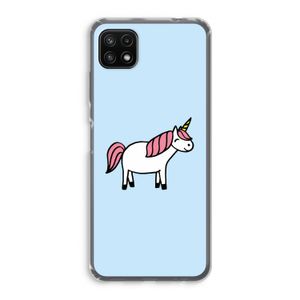 Eenhoorn: Samsung Galaxy A22 5G Transparant Hoesje