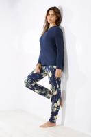 Blauwe premium katoen-modal pyjama Hajo