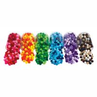 Colorations - pompomps 6 kleuren, 1500st. Colorations - pompomps 6 kleuren, 1500st.
