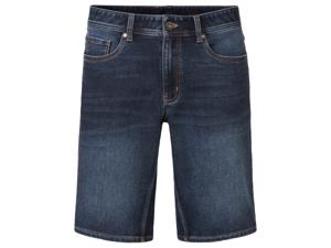 LIVERGY Heren sweatdenim bermuda (52, Donkerblauw)