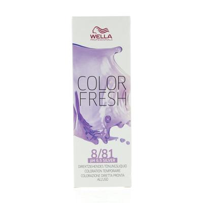 Wella Professionals Color Fresh Semi-Permanente Toning 8.81 Licht Blauw As Blond 75ml Wella Professionals Color Fresh Semi-Permanente Toning 8.81 Licht Blauw As Blond 75ml