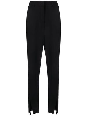 Balmain pantalon en laine vierge à coupe fuselée - Noir