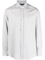 Brunello Cucinelli chemise en coton mélangé à manches longues - Gris - thumbnail