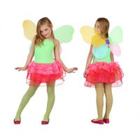 Kinder kostuum vlinder groen/rood 128 (7-9 jaar)  -
