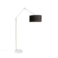 QAZQA Moderne vloerlamp goud velours kap zwart 50 cm - Editor - thumbnail