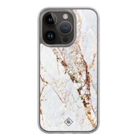 iPhone 13 Pro hybride hoesje - Marmer goud
