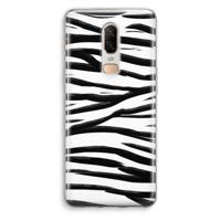 Zebra pattern: OnePlus 6 Transparant Hoesje