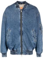 Diesel veste bomber en jean - Bleu - thumbnail