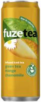 Fuze Tea frisdrank, niet-bruisend, sleek blik van 33 cl, pak van 24 stuks, groene thee mango kamille Fuze Tea frisdrank, niet-bruisend, sleek blik van 33 cl, pak van 24 stuks, groene thee mango kamille