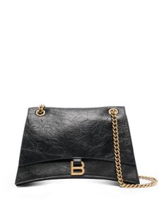 Balenciaga sac porté épaule Crush médium à bride en chaine - Noir