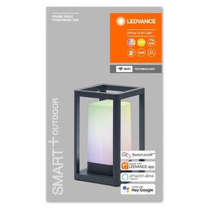 LEDVANCE 4058075564466 SMART+ TABLE FRAME MULTICOLOR LED-tafellamp voor buiten 5 W RGB Donkergrijs