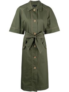 Lee Mathews robe-chemise à taille nouée - Vert