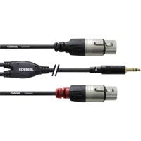 CORDIAL 3 M REAN JACKPLUG 3,5 MM/2X XLR F