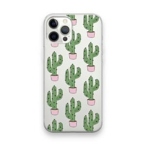 Cactus Lover: iPhone 12 Pro Max Transparant Hoesje