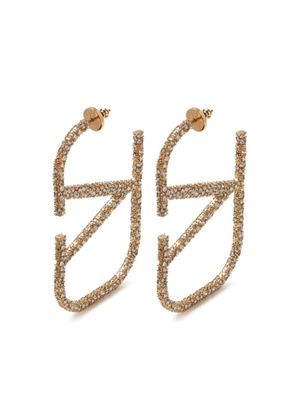 Valentino Garavani boucles d'oreilles VLogo Signature serties de cristaux