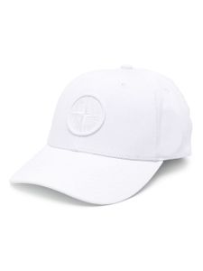 Stone Island casquette en coton à logo brodé - Blanc