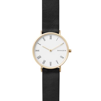 Skagen horlogeband SKW2678 Leder Zwart 16mm