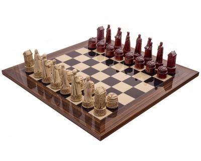 Het Berkeley Schaakspel Schotse Russet Palissander Schaakset