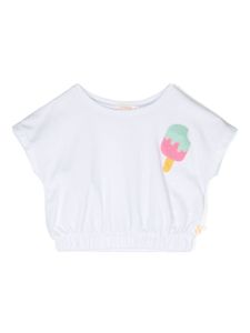 Billieblush t-shirt crop à imprimé graphique - Blanc