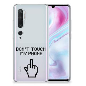 Xiaomi Mi Note 10 Pro Silicone-hoesje Finger Don't Touch My Phone