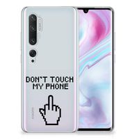 Xiaomi Mi Note 10 Pro Silicone-hoesje Finger Don't Touch My Phone