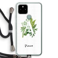 Green Brush: Pixel 5 Transparant Hoesje met koord Green Brush: Pixel 5 Transparant Hoesje met koord