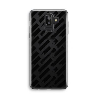 Zwarte vegen: Samsung Galaxy J8 (2018) Transparant Hoesje