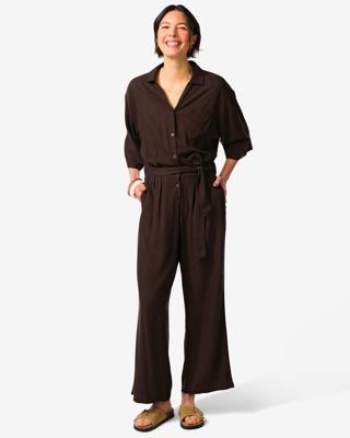 HEMA Damesjumpsuit Dawn donkerbruin (donkerbruin)