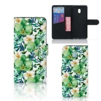 Xiaomi Redmi 8A Hoesje Orchidee Groen | Portemonnee hoesje
