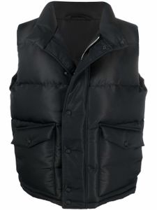 Alexander McQueen graffiti-print padded gilet - Noir