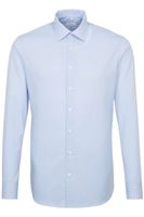 Seidensticker X-Slim Overhemd lichtblauw/wit, Ruit