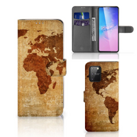 Samsung S10 Lite Flip Cover Wereldkaart