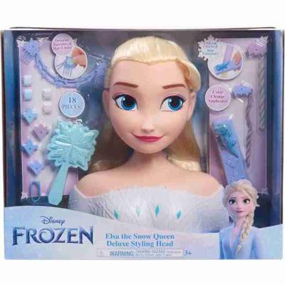 Stylinghoofd - SNEEUWKONINGIN - Elsa Deluxe Stylinghoofd - Extensions, haaraccessoires en kleuronthulling, vanaf 3 jaar