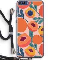 Perzik: Huawei P Smart (2018) Transparant Hoesje met koord