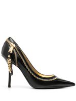 Moschino zip-detailing leather pumps - Noir - thumbnail