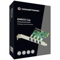 Conceptronic EMRICK U34, 4-Port-USB-3.0 PCI-Express-Karte PCI Express kaart PCIe - thumbnail