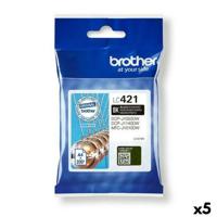 Originele inkt cartridge Brother LC421 Zwart (5 Stuks)