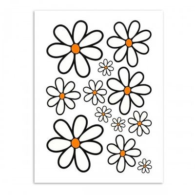 Transfer-set magrieten wit/rood 94x24cm