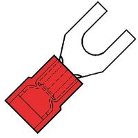 Geïsoleerde Super Vorkkabelschoen M5 voor draad 0,5-1,5 mm2 100 stuks klemko 101475