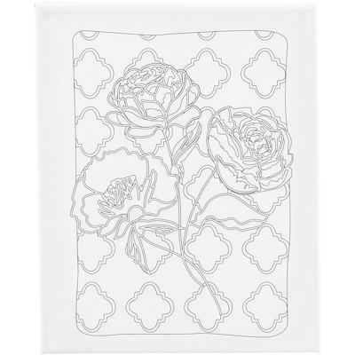 Creativ Company Schildercanvas met print, rozen, d: 1,6 cm, afm 24x30 cm, 360 gr, 1 stuk