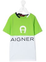 Aigner Kids t-shirt bicolore - Vert - thumbnail