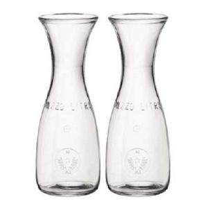 Pasabache water karaffen van 0,5 liter - 2x - glas - transparant - Sapkannen/waterkannen