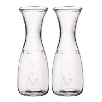 Pasabache water karaffen van 0,5 liter - 2x - glas - transparant - Sapkannen/waterkannen