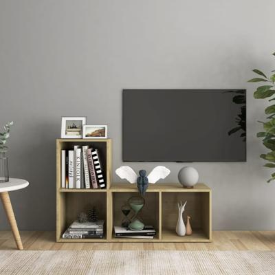 Tv-meubelen 2 st 72x35x36,5 cm bewerkt hout sonoma eikenkleurig