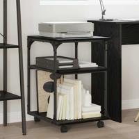 VidaXL Printerstand zwart eiken 43 x 48 x 64 cm bewerkt hout