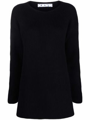 Off-White pull nervuré en laine - Noir