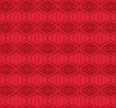 Rood oosters patroonbehang