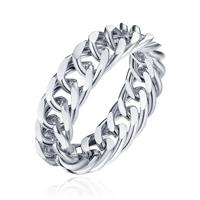 Cilla Jewels Damesring met Cuban Link Schakel - Zilverkleurig -17mm