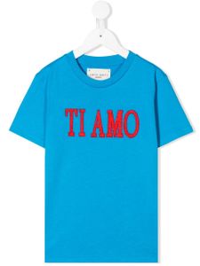 Alberta Ferretti Kids t-shirt Ti Amo imprimé - Bleu